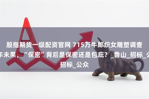 股指期货一级配资官网 715万牛郎织女雕塑调查两年未果，“保密”背后是保密还是包庇？_鲁山_招标_公众